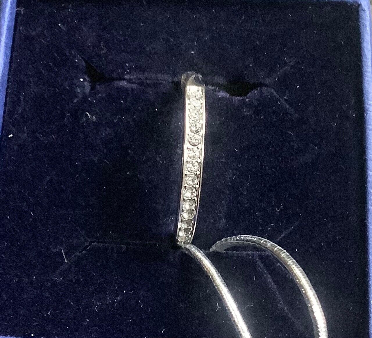 Swarovski clear crystal silver tone ‘Trust’ ring size R never worn