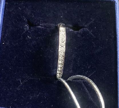 Swarovski clear crystal silver tone ‘Trust’ ring size R never worn