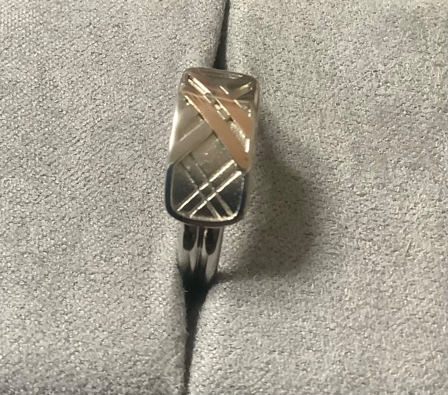 Clogau Tartan Slim ring size R Unisex ladies gents silver and rose gold RRP £129