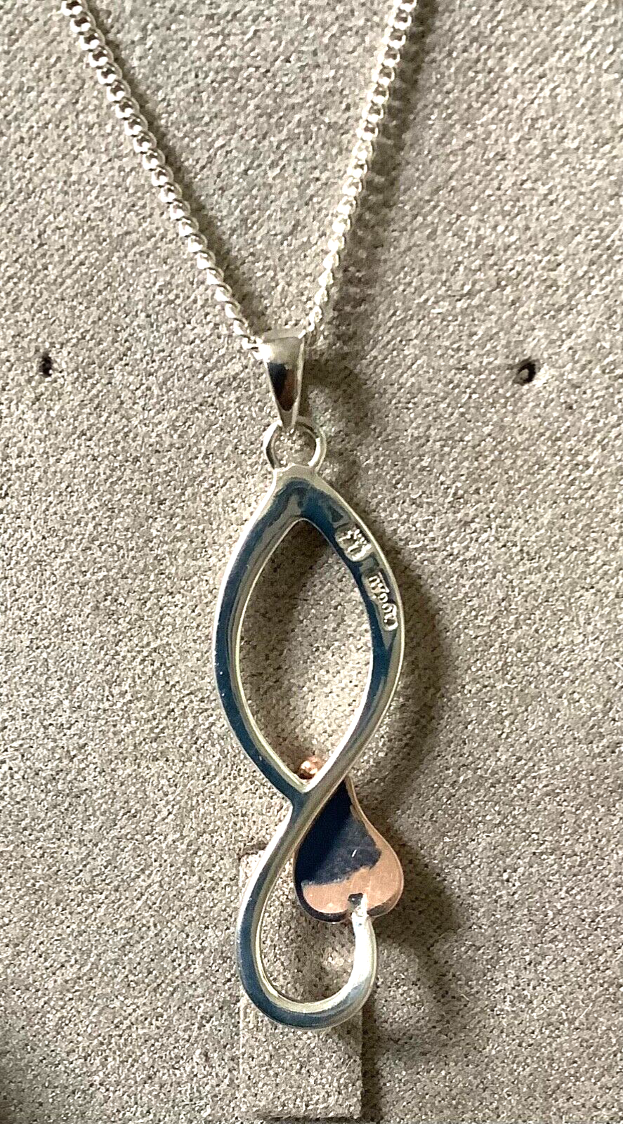 Clogau Tree of Life pendant necklace 18-20” silver and rose gold