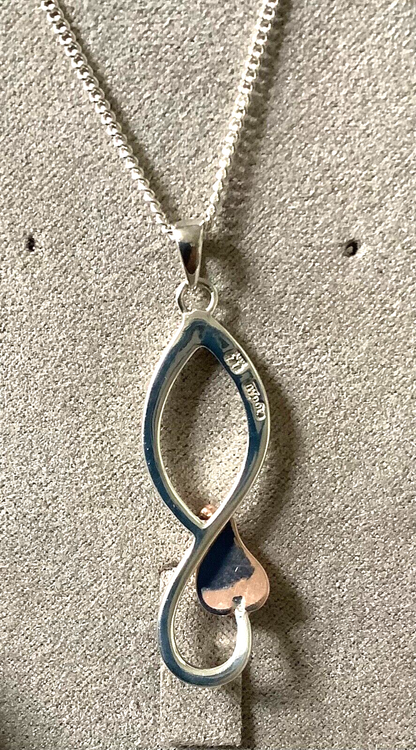 Clogau Tree of Life pendant necklace 18-20” silver and rose gold