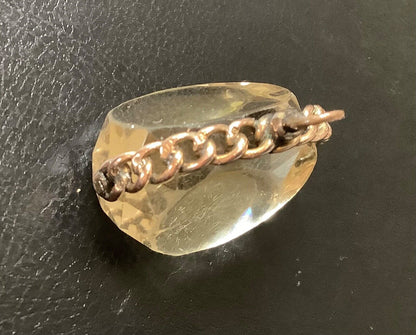 Antique 9ct citrine large swivel fob pendant 19.31g Birmingham 1901