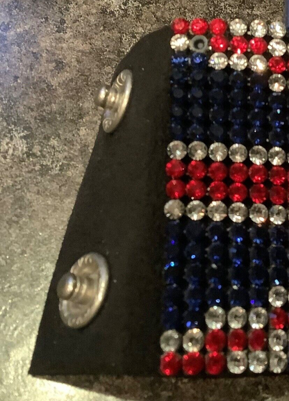 Swarovski Union Jack soft leather cuff bracelet (crystal missing) red white blue