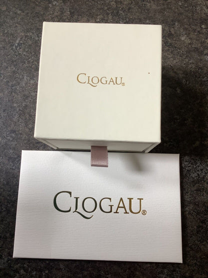 Clogau August Peridot birthstone stud earrings silver and rose gold
