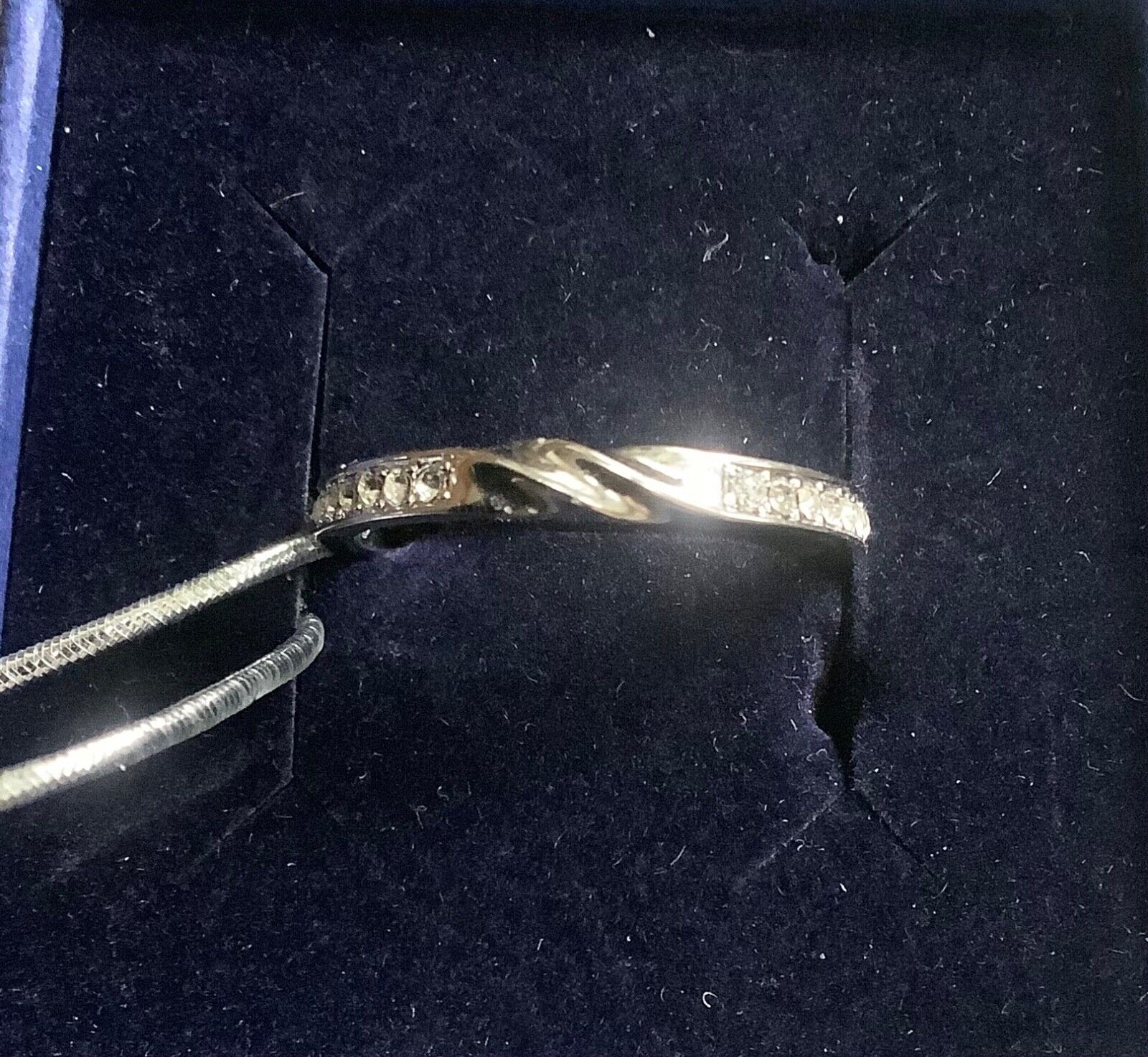 Swarovski clear crystal silver tone ‘Trust’ ring size R never worn