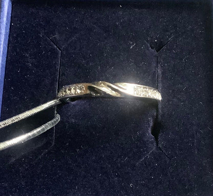 Swarovski clear crystal silver tone ‘Trust’ ring size R never worn