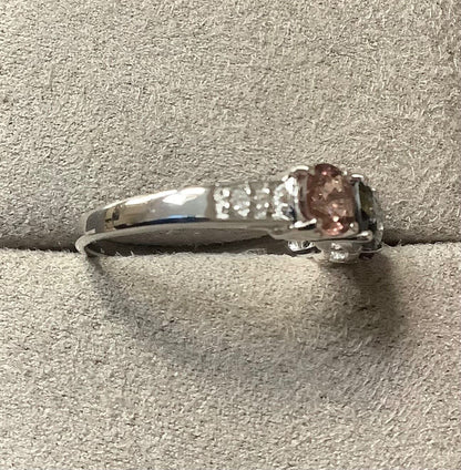 925 Spinel multicolour trilogy ring size P1/2 sterling silver