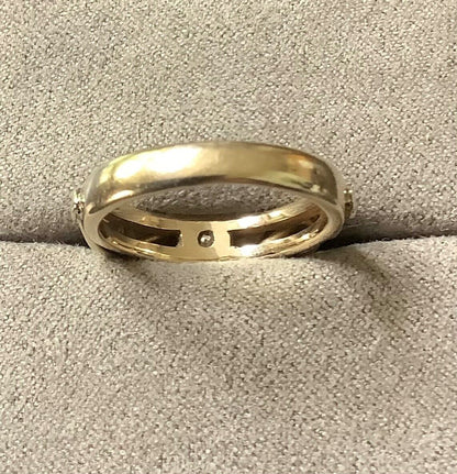 Clogau 9ct Tree of Life Moon white gold and yellow gold ring size O
