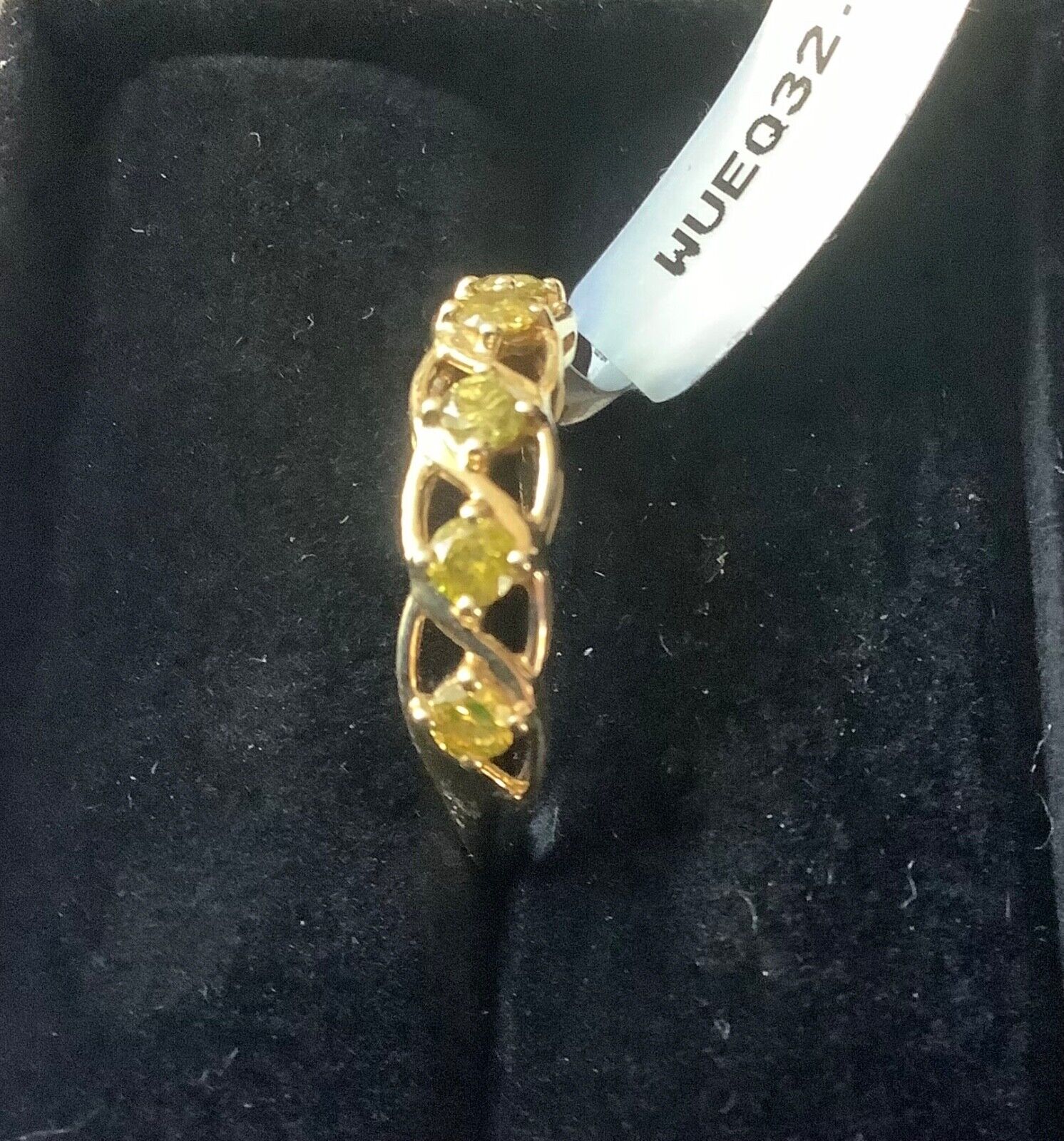 9ct Yellow 1/2ct Diamond open work ring size R1/2 yellow gold with certificate