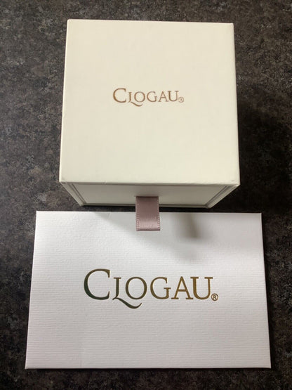 Clogau February Amethyst birthstone stud earrings silver and rose gold