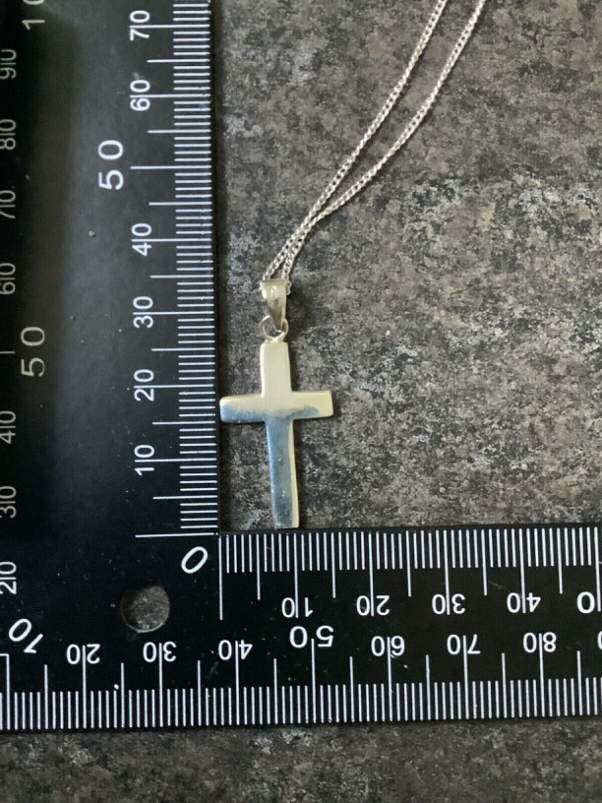 925 sterling silver cross pendant on 18" 925 silver chain