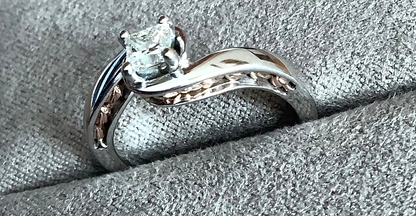 Clogau 9ct Diamond Fairy-Tale 0.31ct engagement ring K white rose gold RRP £1800