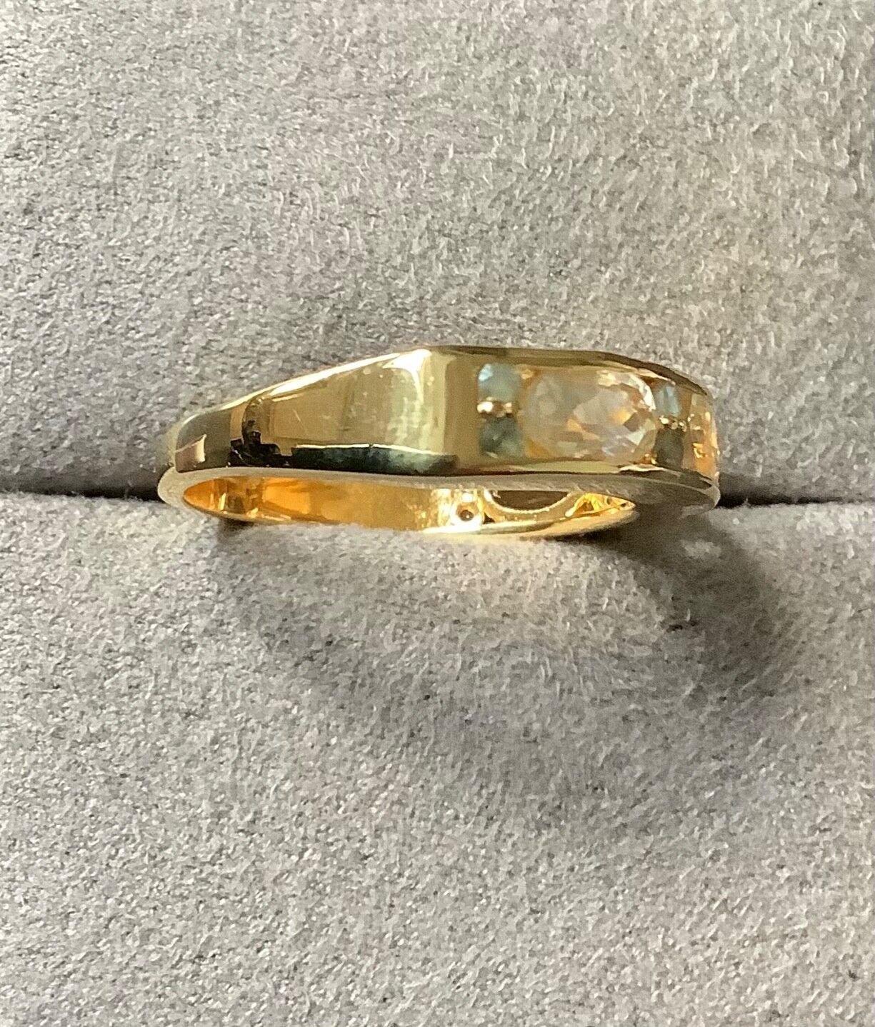 925 Serenite Ring with Orissa Alexandrite in Gold Plated Silver 2.04ct size P1/2