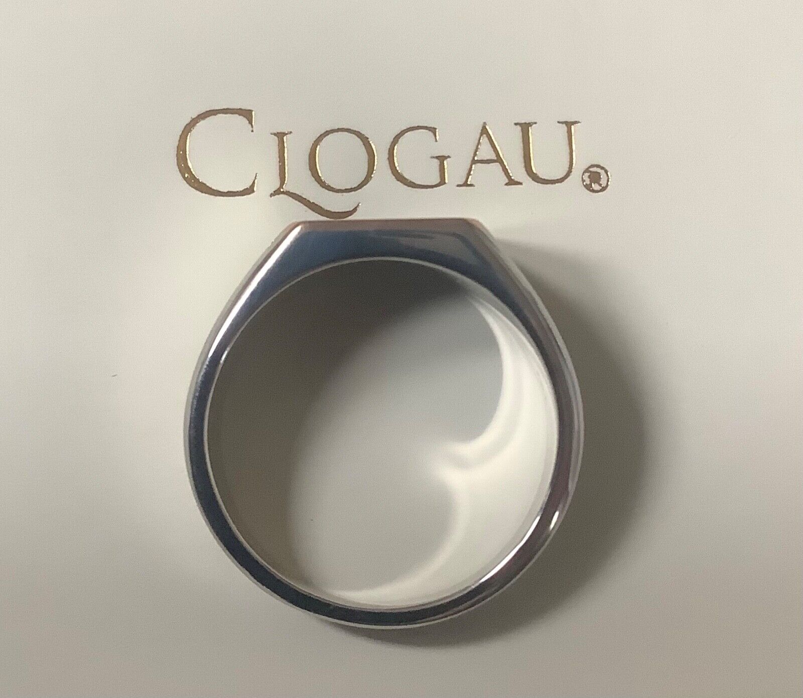 Clogau Black Onyx signet ring Unisex mens ladies Q silver & rose gold RRP £189