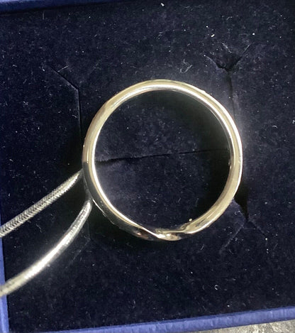 Swarovski clear crystal silver tone ‘Trust’ ring size R never worn