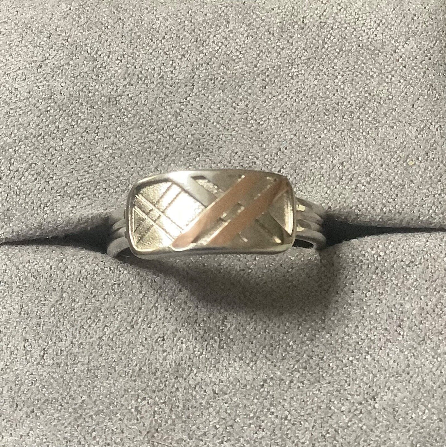 Clogau Tartan Slim ring size P Unisex ladies gents silver and rose gold RRP £129