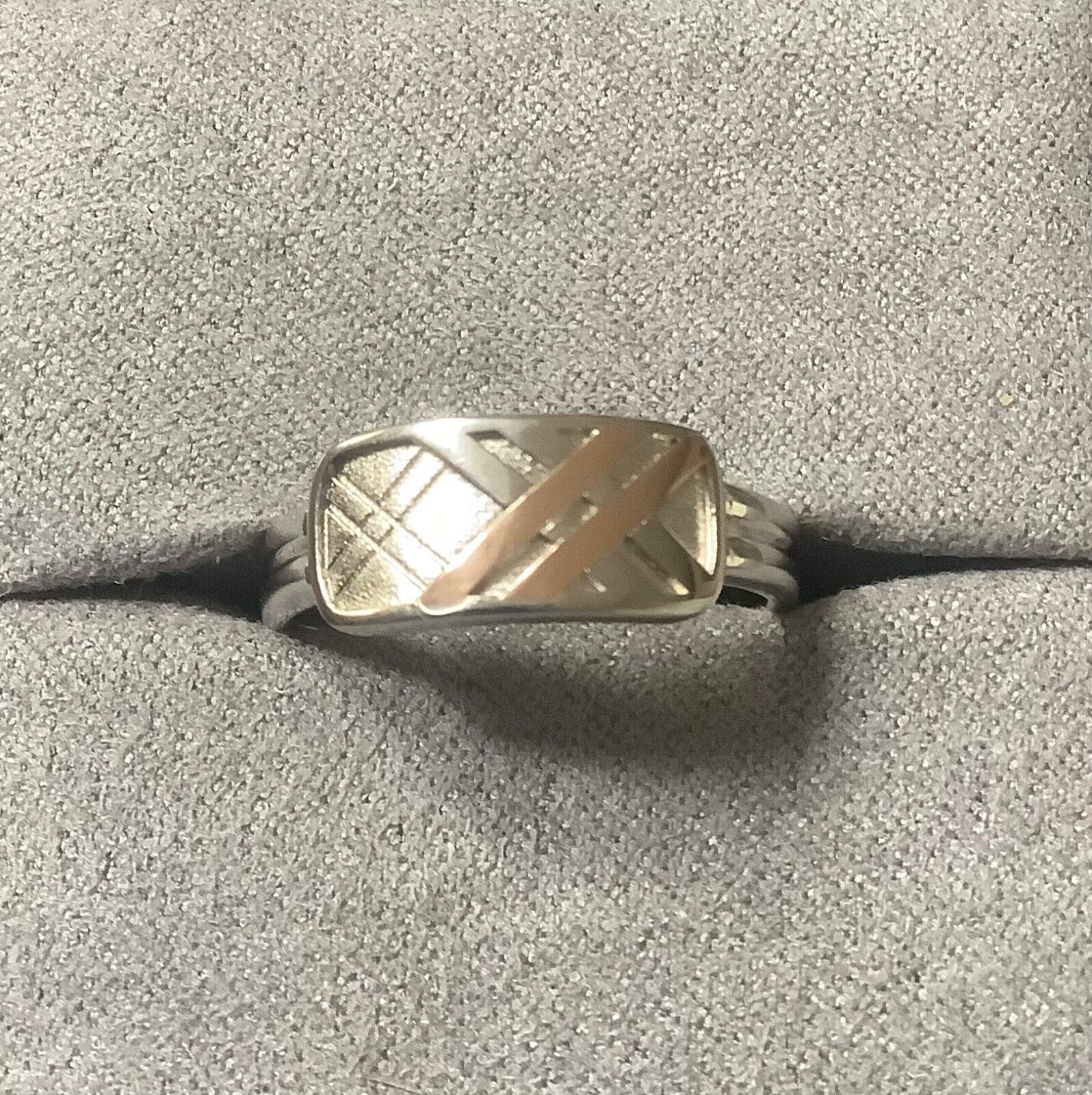 Clogau Tartan Slim ring size P Unisex ladies gents silver and rose gold RRP £129