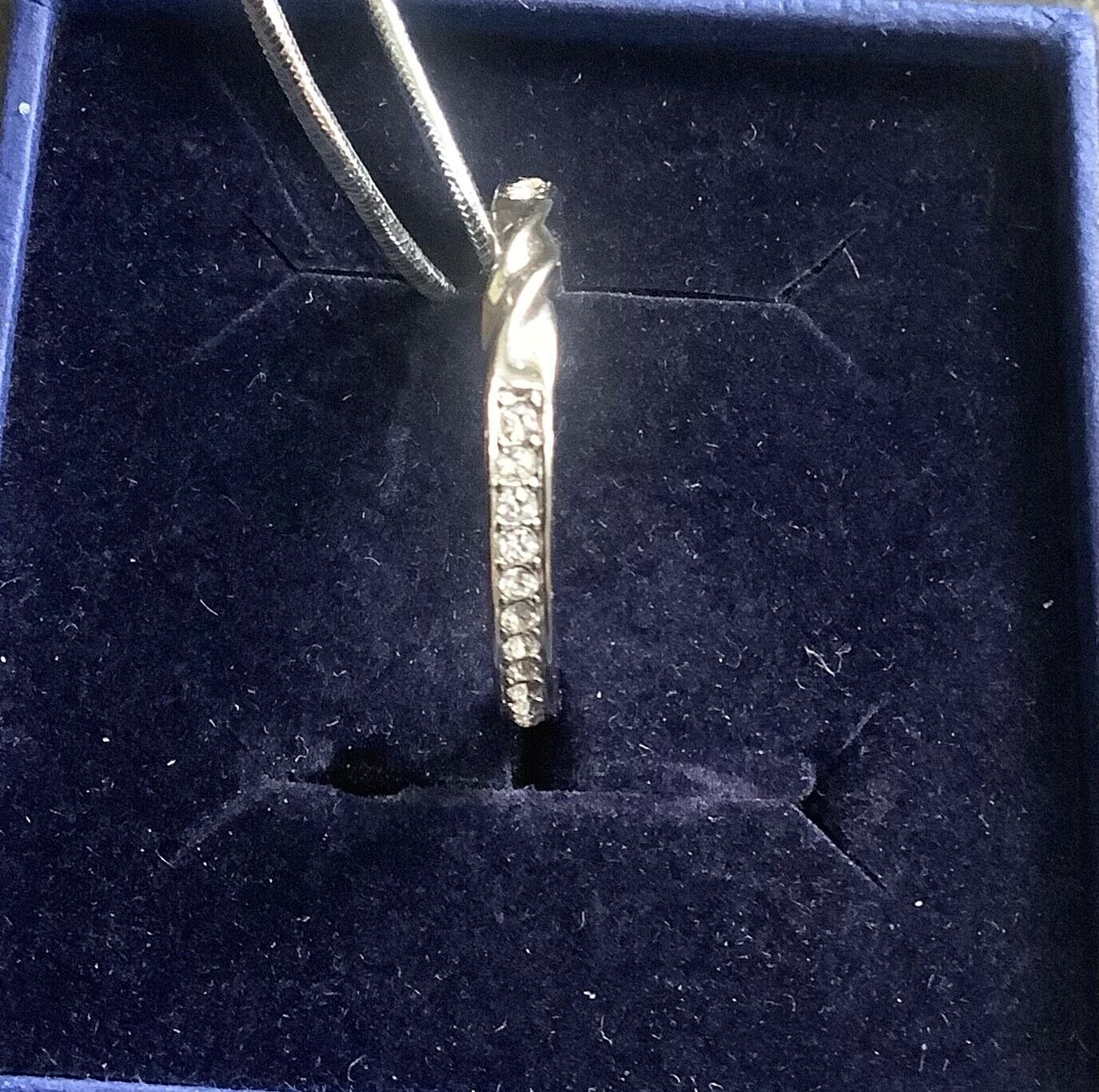Swarovski clear crystal silver tone ‘Trust’ ring size R never worn