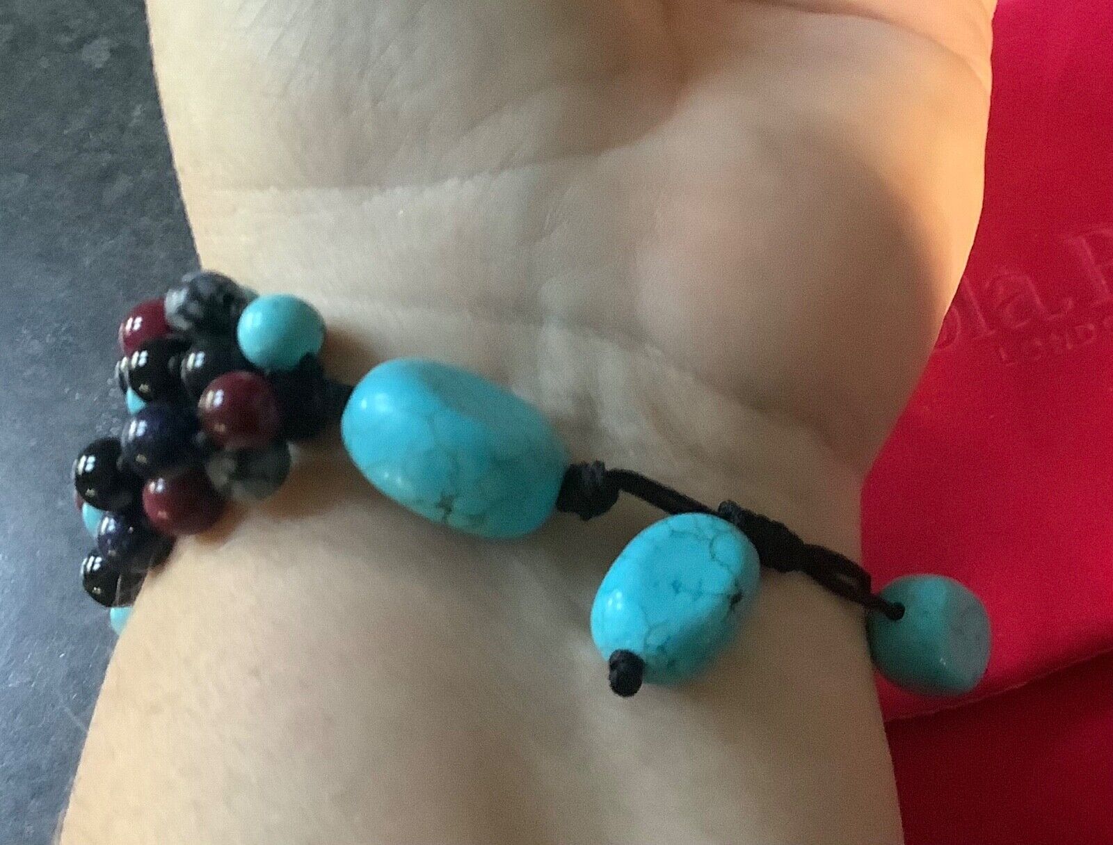 Lola Rose Dillon Moroccan mix adjustable semi-precious stone 6 strand bracelet