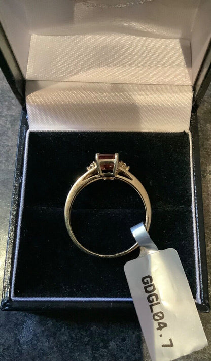 9K Mongolian Andesine 0.87CT ring size N1/2 yellow gold
