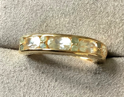 925 Serenite Ring with Orissa Alexandrite in Gold Plated Silver 2.04ct size P1/2