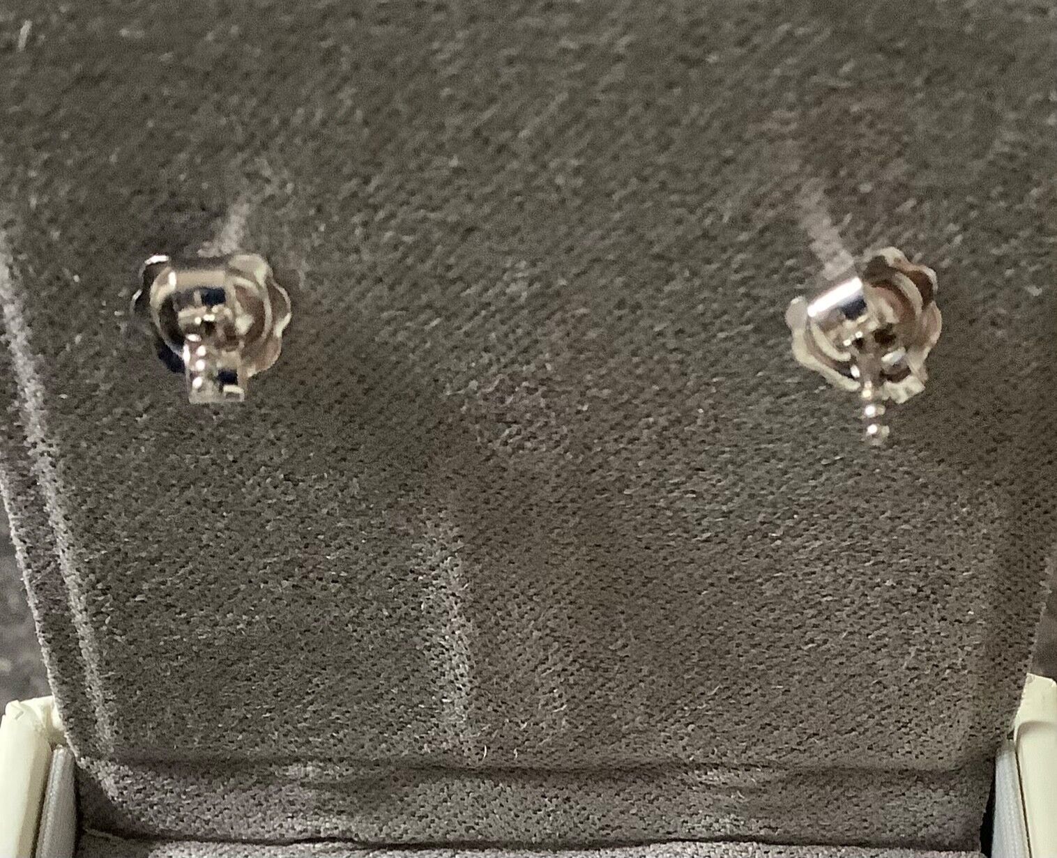 Clogau February Amethyst birthstone stud earrings silver and rose gold