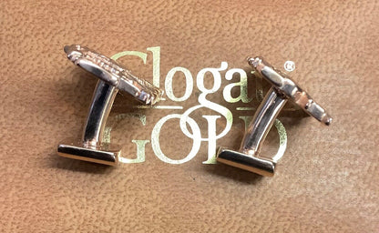 Clogau 9ct Diamond rose gold Welsh Dragon cufflinks vintage 10.6g