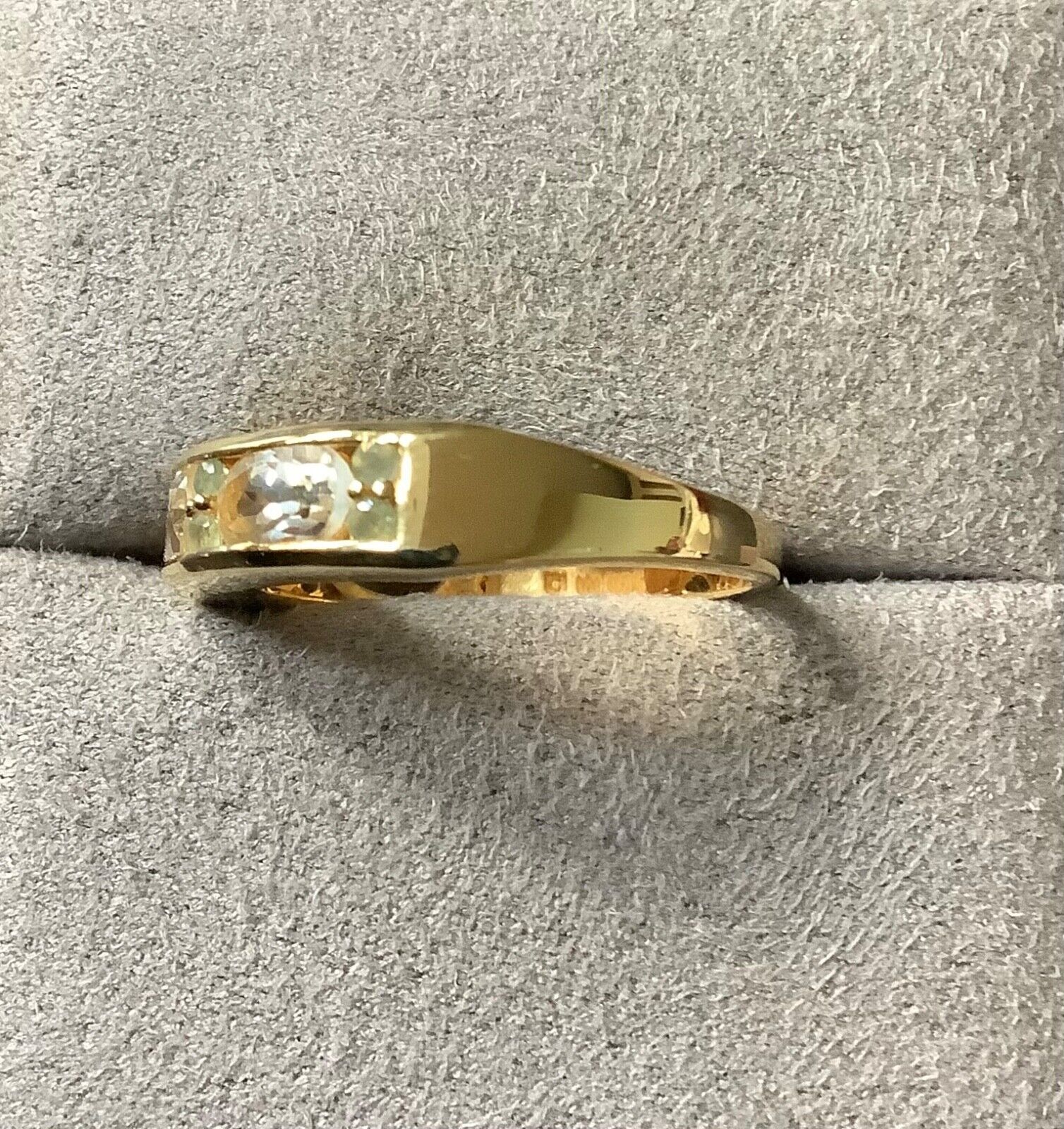 925 Serenite Ring with Orissa Alexandrite in Gold Plated Silver 2.04ct size P1/2