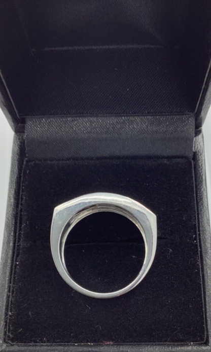 925 pale tanzanite 3 row chunky silver ring size N