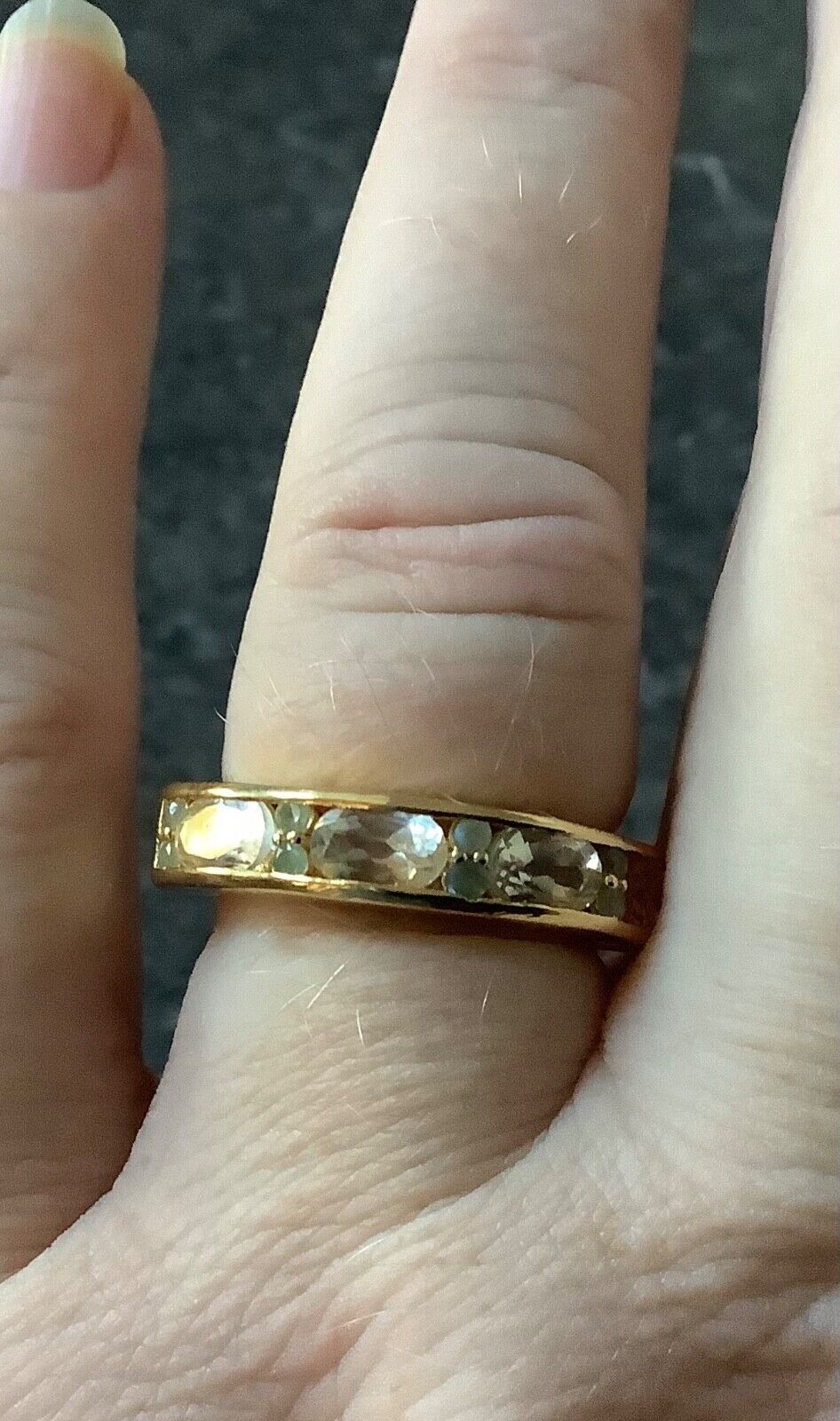 925 Serenite Ring with Orissa Alexandrite in Gold Plated Silver 2.04ct size P1/2