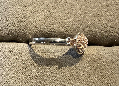 925 Andalusite round circle design ring size Q sterling silver