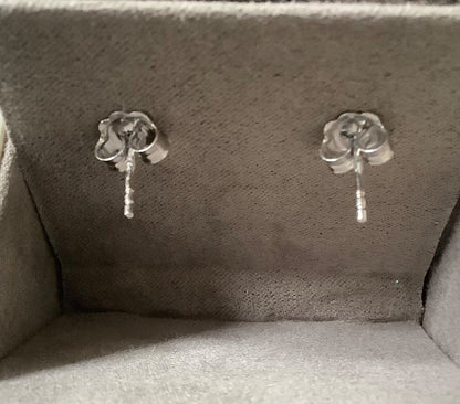 Clogau November Citrine birthstone stud earrings silver and rose gold