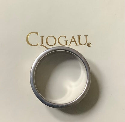 Clogau Tree of Life wide band ring size R silver and rose gold