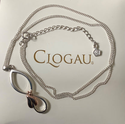 Clogau Tree of Life pendant necklace 18-20” silver and rose gold