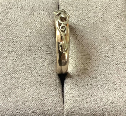 Clogau 9ct Tree of Life Moon white gold and yellow gold ring size O