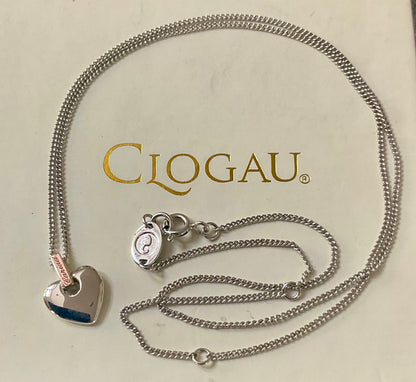 Clogau Cariad Heart pendant (small) necklace 18-22” in silver and rose gold