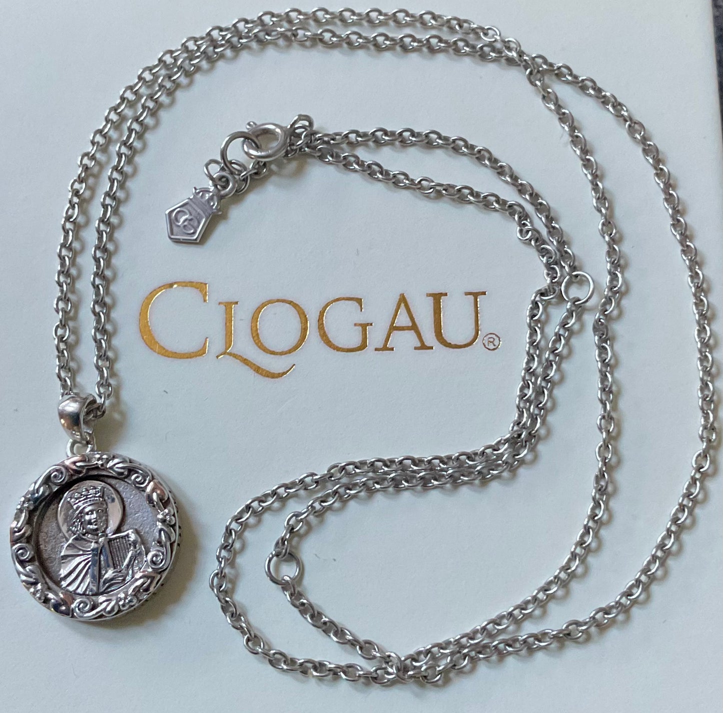 RARE Clogau Unisex Dewi Sant Saint David pendant 16, 20, 24” necklace in silver and rose gold 10.87g