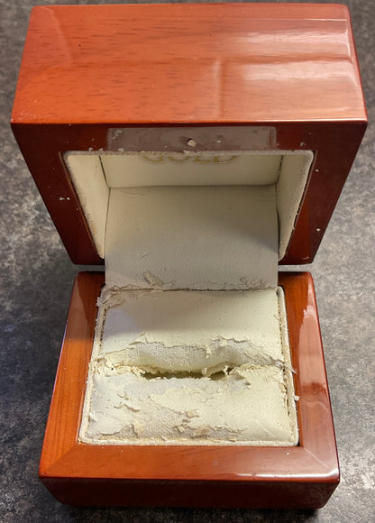 Clogau 9ct 3 row wide band ring in yellow and rose gold size L 7g