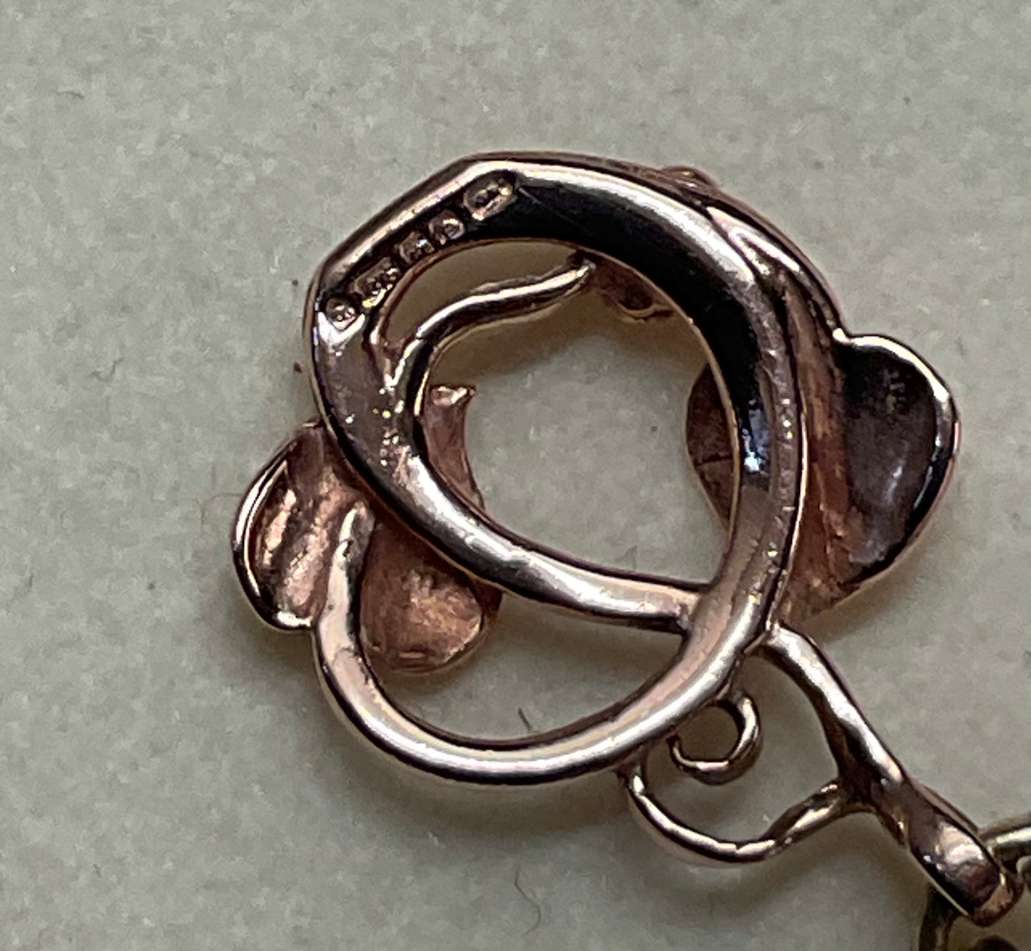 Vintage Clogau 9ct Tree of Life yellow and rose gold pendant on 14ct yellow gold 16” wire chain necklace