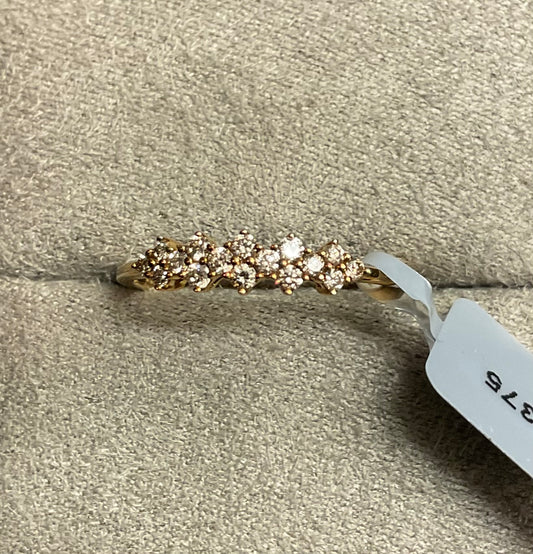 1/4ct Golden Ivory Diamonds 9ct ring size R1/2 yellow gold with certificate