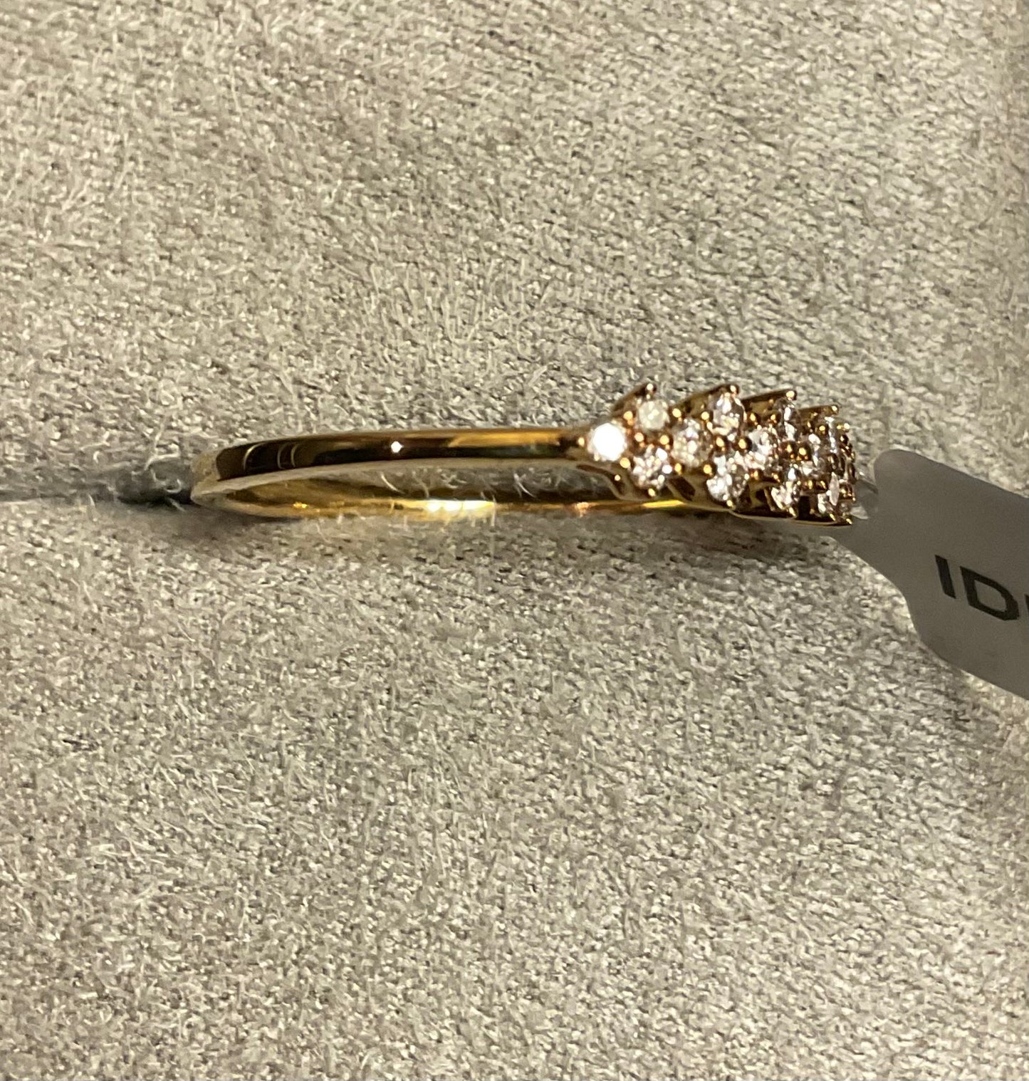 1/4ct Golden Ivory Diamonds 9ct ring size R1/2 yellow gold with certificate