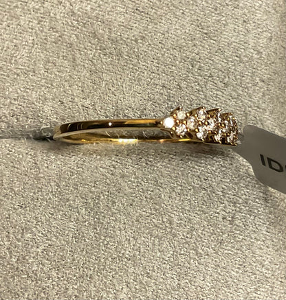 1/4ct Golden Ivory Diamonds 9ct ring size R1/2 yellow gold with certificate