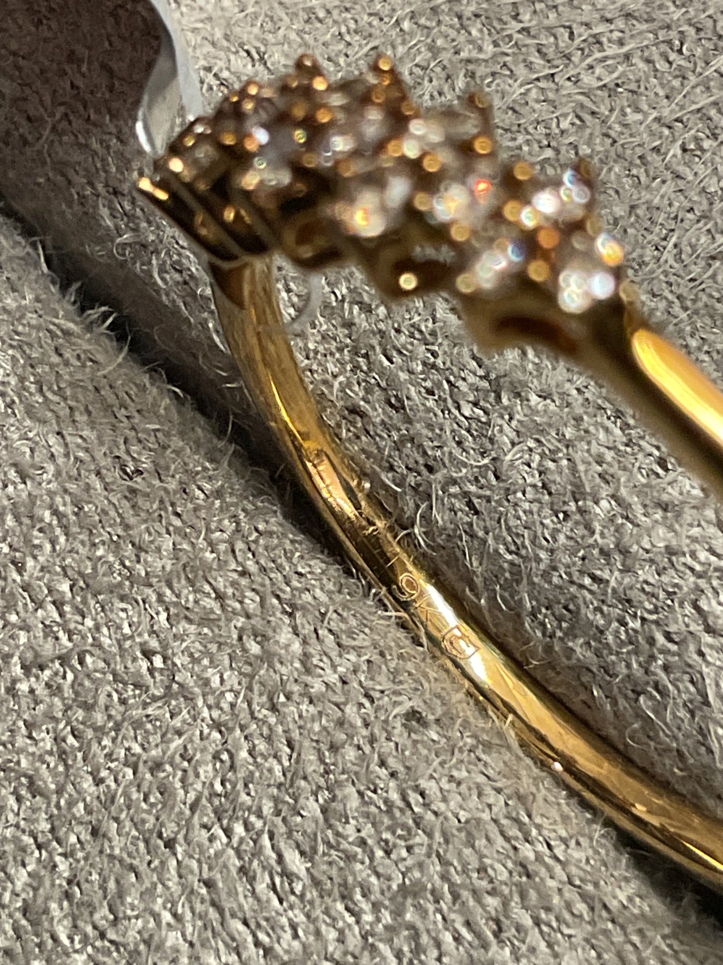 1/4ct Golden Ivory Diamonds 9ct ring size R1/2 yellow gold with certificate