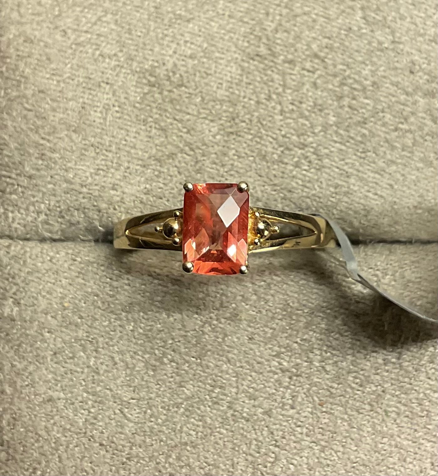 10K Mongolian Andesine 0.87CT ring size N1/2 yellow gold TGGC