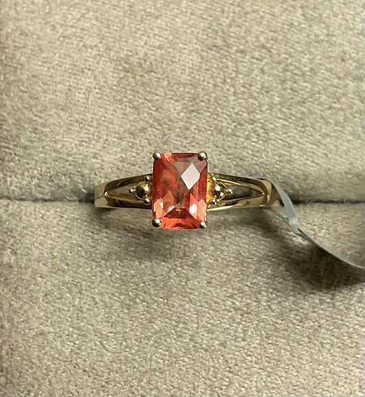10K Mongolian Andesine 0.87CT ring size N1/2 yellow gold TGGC
