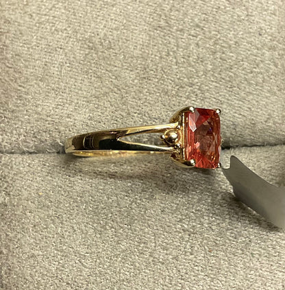 10K Mongolian Andesine 0.87CT ring size N1/2 yellow gold TGGC