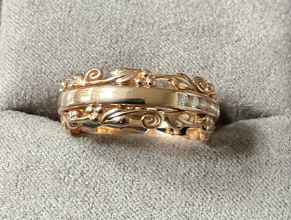 Clogau 1854 Am Byth 18ct Rose Gold Diamond ring size R1/2 6.32g