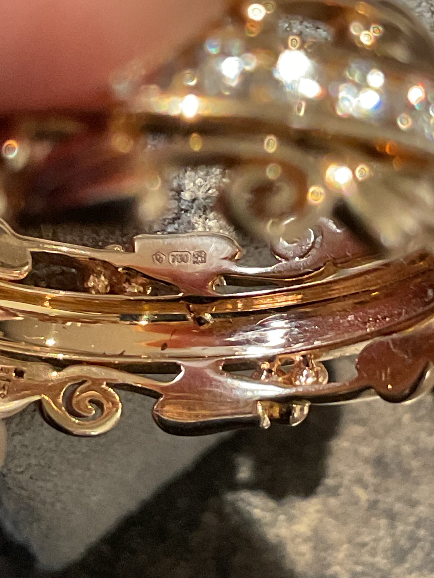 Clogau 1854 Am Byth 18ct Rose Gold Diamond ring size R1/2 6.32g