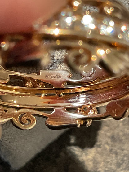 Clogau 1854 Am Byth 18ct Rose Gold Diamond ring size R1/2 6.32g