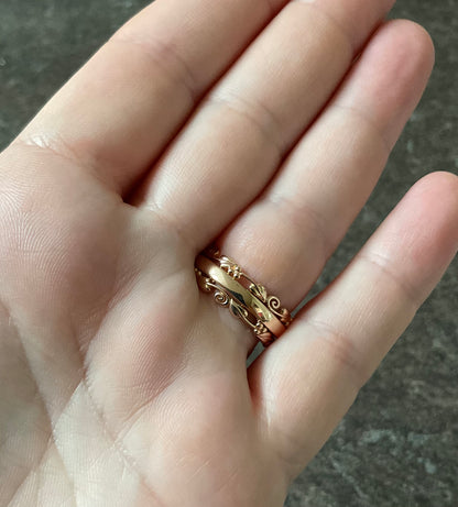 Clogau 1854 Am Byth 18ct Rose Gold Diamond ring size R1/2 6.32g